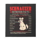 Bloc-note Funny Schnauzer| Schnauzer - Faits de la bulle (Devant)