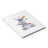Bloc-note Funny Tie Dye Rabbit Baseball Easter Bunny Men Boy (Incliné)