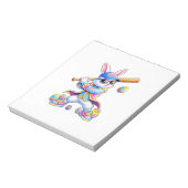 Bloc-note Funny Tie Dye Rabbit Baseball Easter Bunny Men Boy (Tourné)