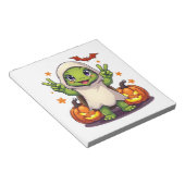Bloc-note Funny Turtle Ghost Pumpkin Boo Halloween Kids Mens (Incliné)
