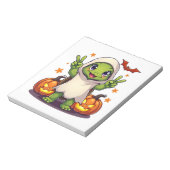 Bloc-note Funny Turtle Ghost Pumpkin Boo Halloween Kids Mens (Tourné)