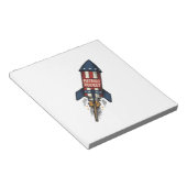Bloc-note Fusée Patriot 4 juillet Conception de feux d'artif (Incliné)