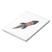 Bloc-note Fusée Patriot 4 juillet Conception de feux d'artif (Tourné)