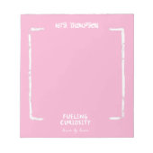 Bloc-note Fusionner la curiosité Personalisée Enseignant Cad (Devant)