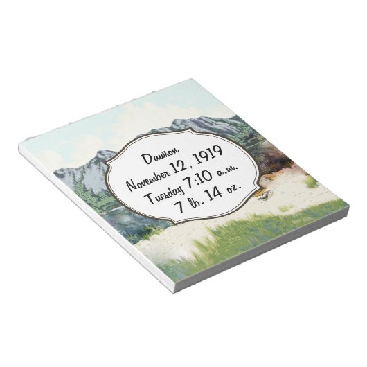 Bloc-note Futur dossier de naissance de bébé garçon pilote (Incliné)