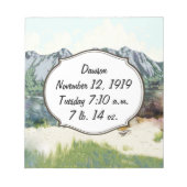 Bloc-note Futur dossier de naissance de bébé garçon pilote (Devant)