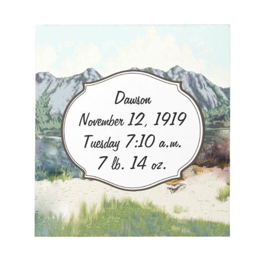 Bloc-note Futur dossier de naissance de bébé garçon pilote (Devant)