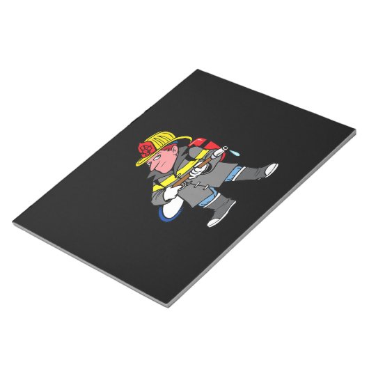 Bloc-note Futur Pompier Hose Veste et Secourt casque (Incliné)