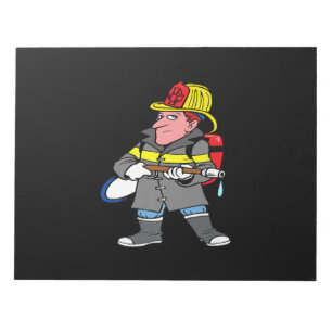 Bloc-note Futur Pompier Hose Veste et Secourt casque