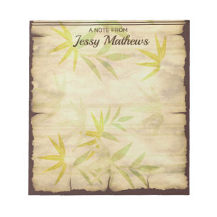 BLOC-NOTE GABARIT BOTANIQUE PARCHEMIN VINTAGE DIY RUSTIQUE
