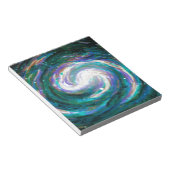 Bloc-note Galaxie d'émeraude et de violet (Incliné)