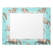 Bloc-note Galloping Espagnol Stallions Aqua Arrière - plan (Devant)