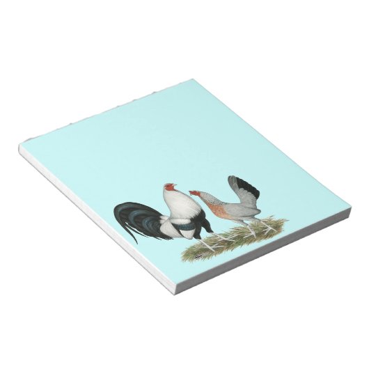 Bloc-note Gamefowl argenté (Incliné)