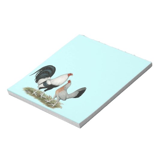 Bloc-note Gamefowl argenté (Tourné)