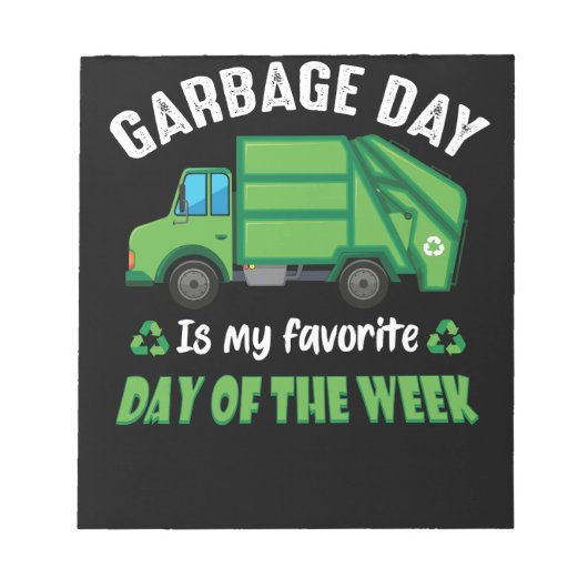 Bloc-note Garbage Day Kids City Garbage Truck (Devant)