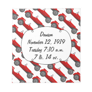 Bloc-note Garçons Chambre classique Cadeaux de voiture Sweet