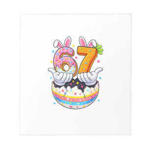 Bloc-note Garçons Filles Pâques Œufs Lapin Drôle Six Sept 67