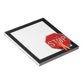 Bloc-note Garde de passage avec panneau d'arrêt (Incliné)