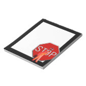 Bloc-note Garde de passage avec panneau d'arrêt (Tourné)