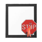 Bloc-note Garde de passage avec panneau d'arrêt (Devant)