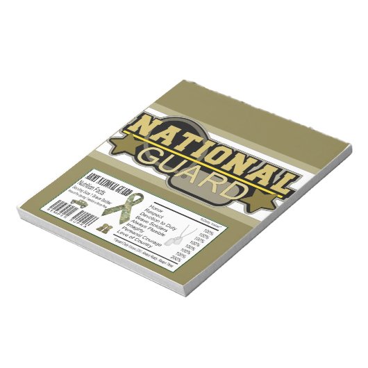 Bloc-note Garde nationale Militaire Candy Bar Wrapper (Tourné)