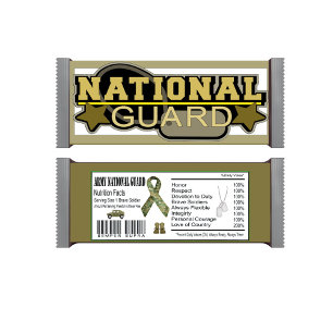 Bloc-note Garde nationale Militaire Candy Bar Wrapper