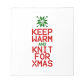 Bloc-note Gardez chaud et tricot pour Noël (Devant)