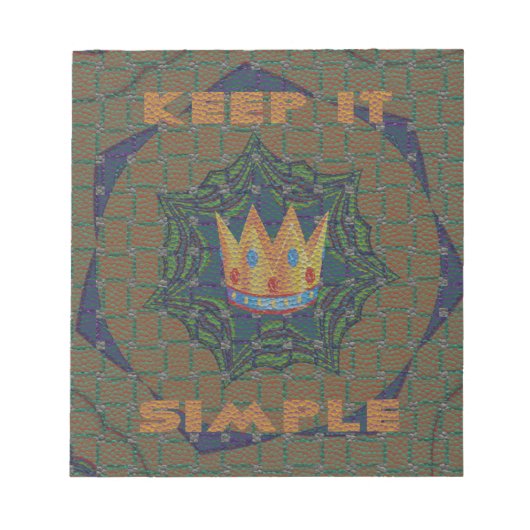 Bloc-note Gardez la simplicité : le design Motif de la Clart (Devant)