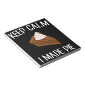 Bloc-note Gardez Le Calme Je Fabriqué Pie Fabriquée Fabriqué (Incliné)