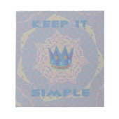 Bloc-note Gardez-le simple : Pastel Royal Clarity Motif Art (Devant)
