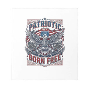Bloc-note Gardien de la route en acier patriotique Biker Rou