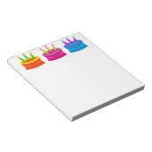 Bloc-note Gâteau d'anniversaire coloré (Incliné)