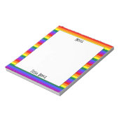 Bloc-note Gay Pride LGBTQ Pride Colors Monogrammed (Tourné)