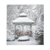 Bloc-note Gazebo dans la neige (Devant)