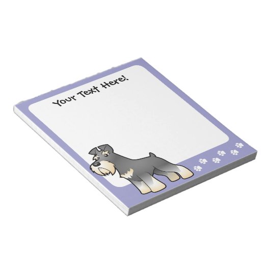 Bloc-note Géant de dessin animé/Schnauzer standard/miniature (Incliné)