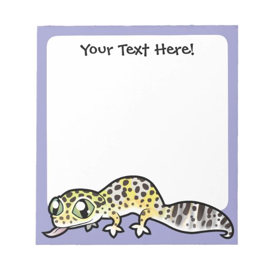 Bloc-note Gecko léopard de dessin animé (Devant)