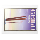 Bloc-note Geilo, Norvège affiche de voyage de ski (Devant)