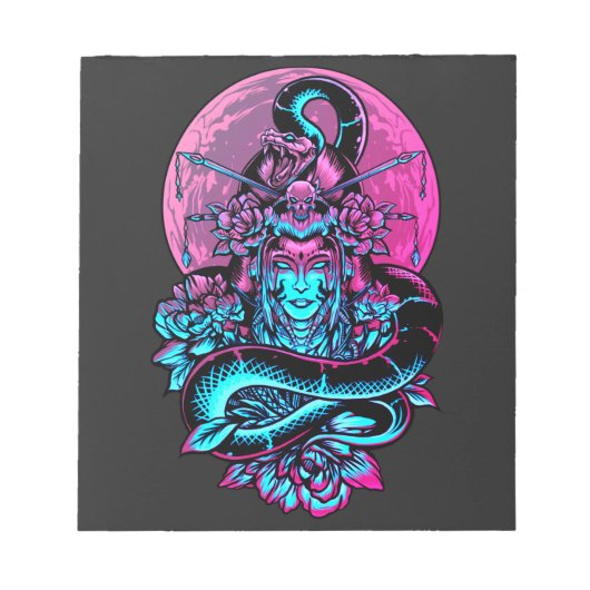 Bloc-note Geisha Tattoo Rose floral (Devant)