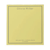 Bloc-note Gentle Warm Yellow Minimalist Notepad (Devant)