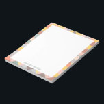 Bloc-note Geometric Pattern in Autumn Earth Tones with<br><div class="desc">A simple,  moderne geometric pattern of triangles in soft,  muted autumn earth tones. Just click customize to add more text — please contact me with toutes les questions or requests.</div>