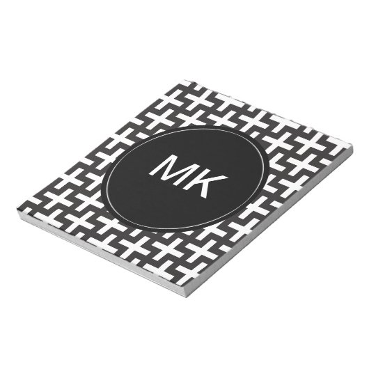 Bloc-note Géométrie noir et blanc (Tourné)