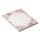 Bloc-note Géométrique tropicale rose (Incliné)