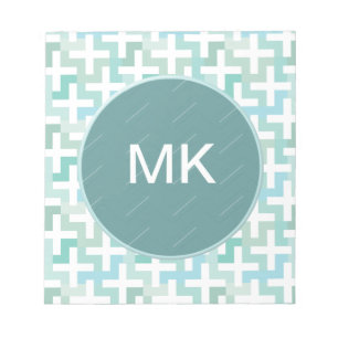 Bloc-note Géométrique vert de Seafoam