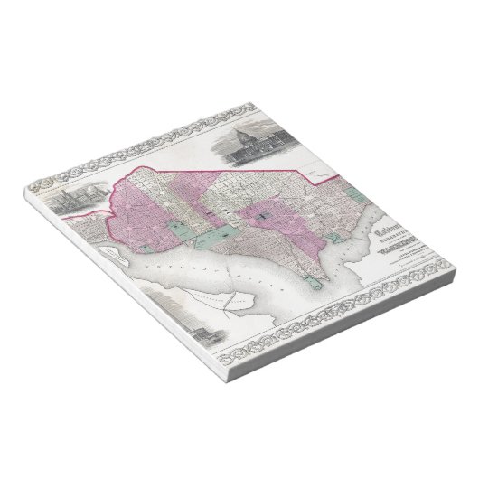 Bloc-note Georgetown et Washington DC (Incliné)