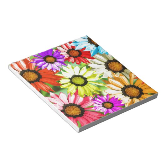 Bloc-note Gerbera fleurie colorée (Incliné)