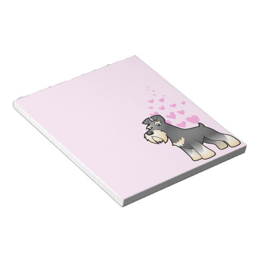 Bloc-note Giant/Standard/Miniature Schnauzer Love (Incliné)