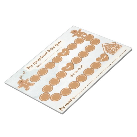 Bloc-note Gingerbread Potty Training Chart Notepad (Incliné)