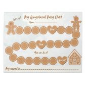 Bloc-note Gingerbread Potty Training Chart Notepad (Devant)