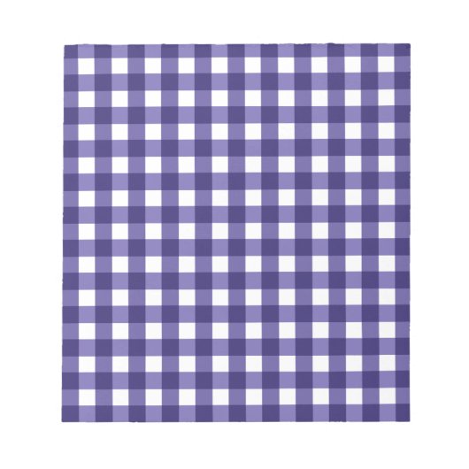 Bloc-note Gingham bleu marine (Devant)