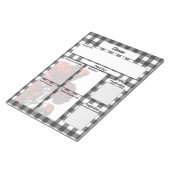 Bloc-note Gingham floral noir et blanc_ Maladie Temp 2 (Incliné)